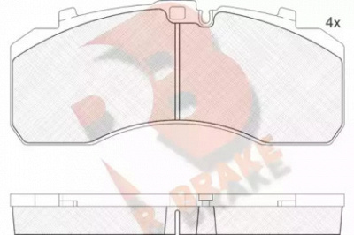 R BRAKE rb2091 -  Комплект тормозных колодок, дисковый тормоз